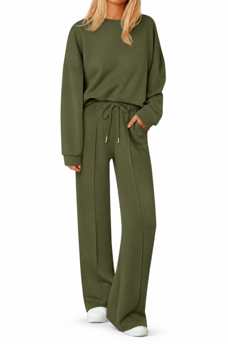 CozyEase™ 2-Piece Wide-Leg Lounge Set